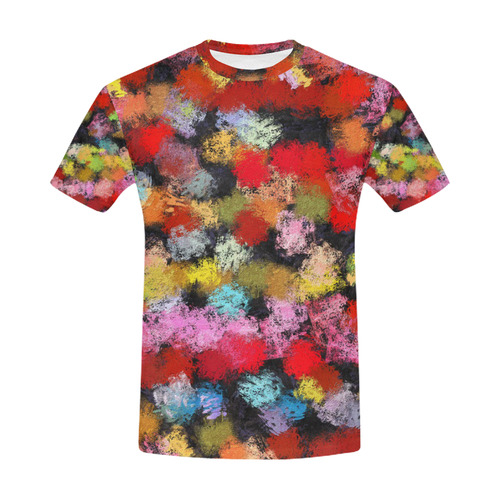 Colorful paint strokes All Over Print T-Shirt for Men (USA Size) (Model T40)