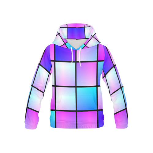 Gradient squares pattern All Over Print Hoodie for Kid (USA Size) (Model H13)