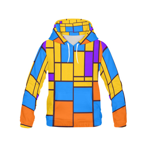 Shapes in retro colors All Over Print Hoodie for Men (USA Size) (Model H13)