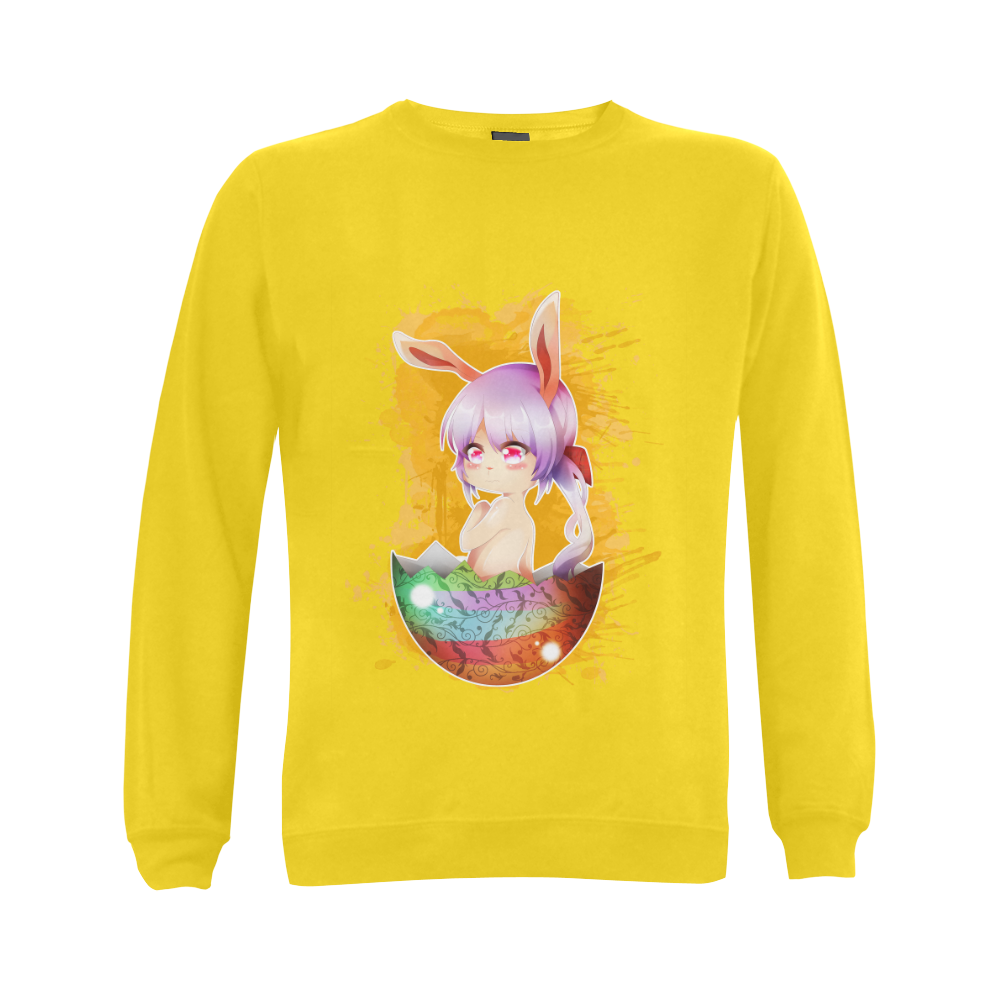 Easter Bunny Girl Gildan Crewneck Sweatshirt(NEW) (Model H01)