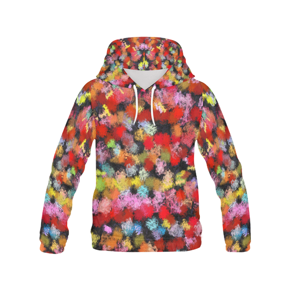 Colorful paint strokes All Over Print Hoodie for Women (USA Size) (Model H13)