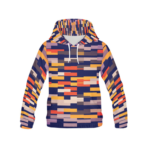 Rectangles in retro colors All Over Print Hoodie for Men (USA Size) (Model H13)