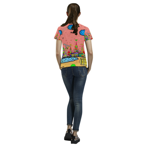 Hannover Popart by Nico Bielow All Over Print T-Shirt for Women (USA Size) (Model T40)