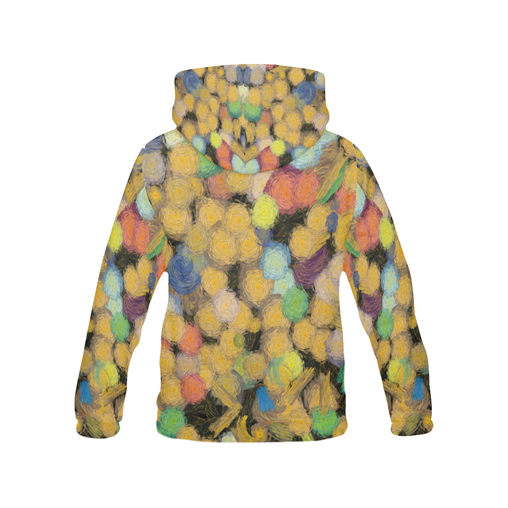Paint brushes All Over Print Hoodie for Women (USA Size) (Model H13)