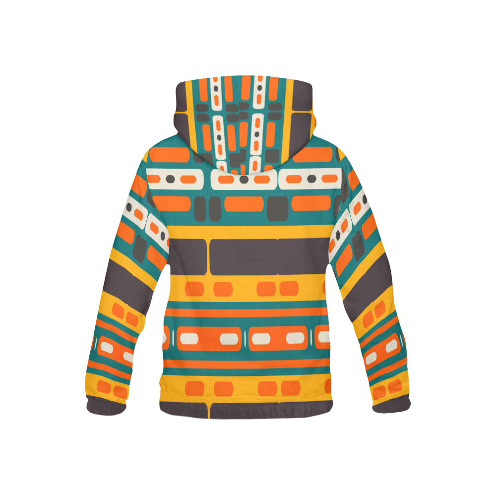 Rectangles in retro colors texture All Over Print Hoodie for Kid (USA Size) (Model H13)