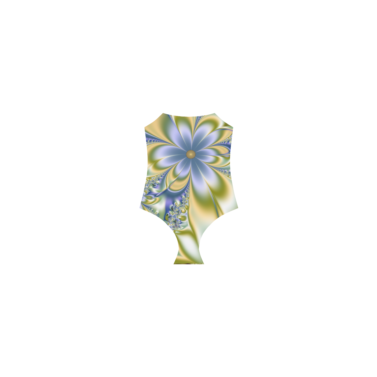 Silky Flowers Strap Swimsuit ( Model S05)