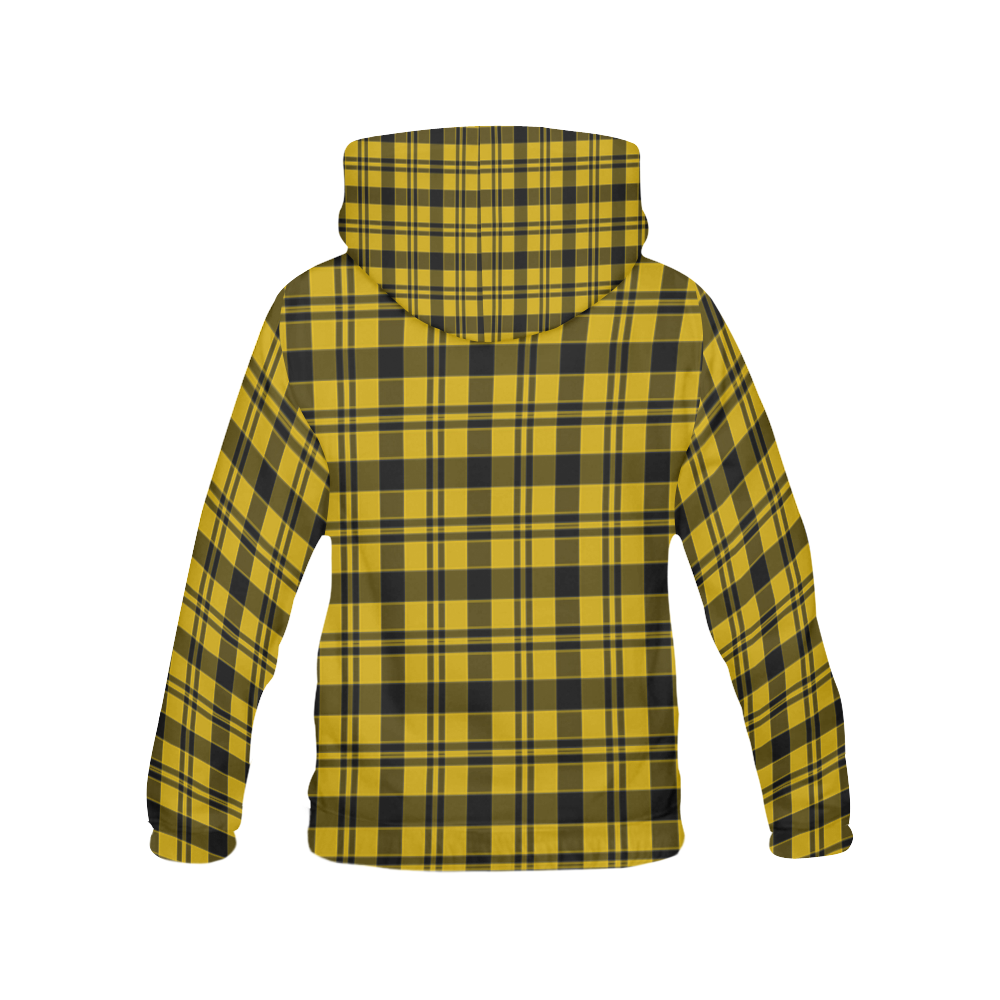 Yellow and Black Tartan All Over Print Hoodie for Men (USA Size) (Model H13)