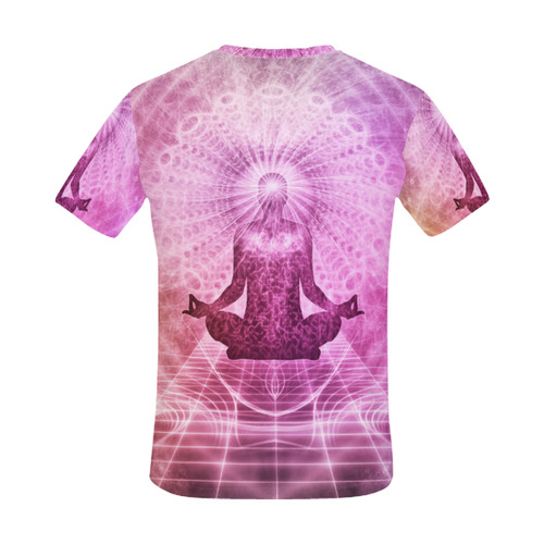 Holy Yoga Lotus Meditation All Over Print T-Shirt for Men (USA Size) (Model T40)