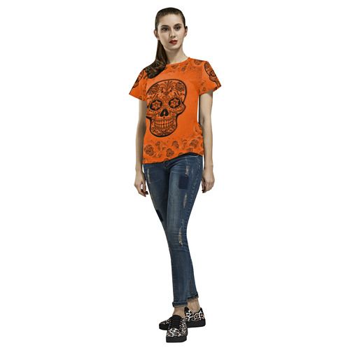 Skull20170250_by_JAMColors All Over Print T-Shirt for Women (USA Size) (Model T40)
