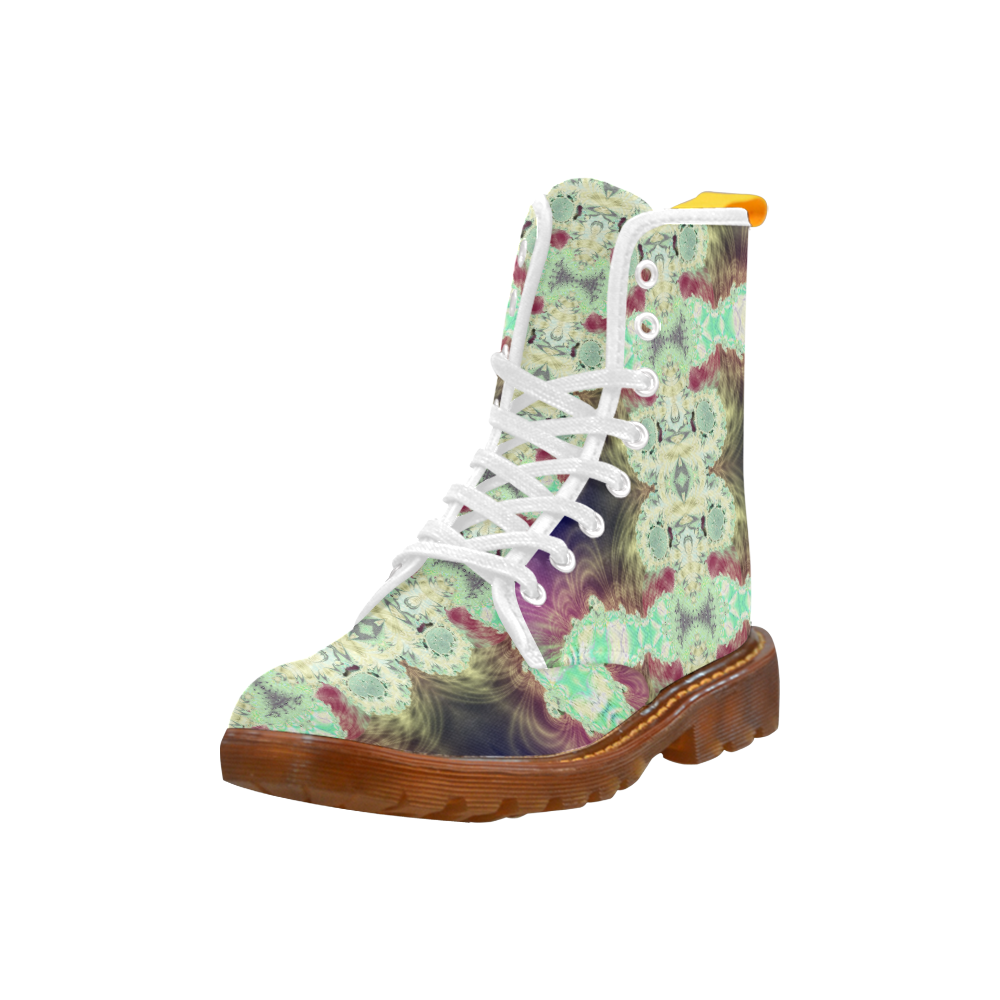 Delicate Japanese Gardens Fractal Abstract Martin Boots For Women Model 1203H