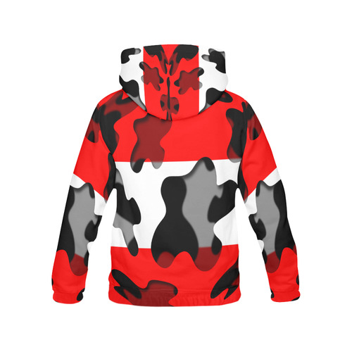 The Flag of Austria All Over Print Hoodie for Women (USA Size) (Model H13)
