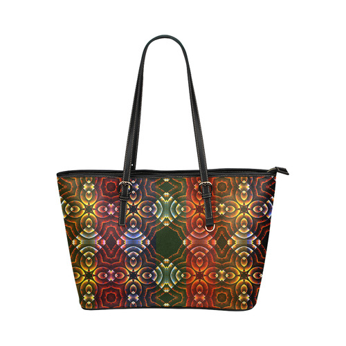 Batik Maharani #3 - Jera Nour Leather Tote Bag/Small (Model 1651)