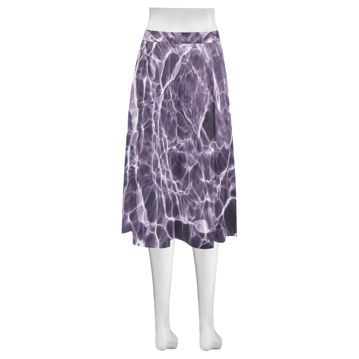 violaceous soul Mnemosyne Women's Crepe Skirt (Model D16)