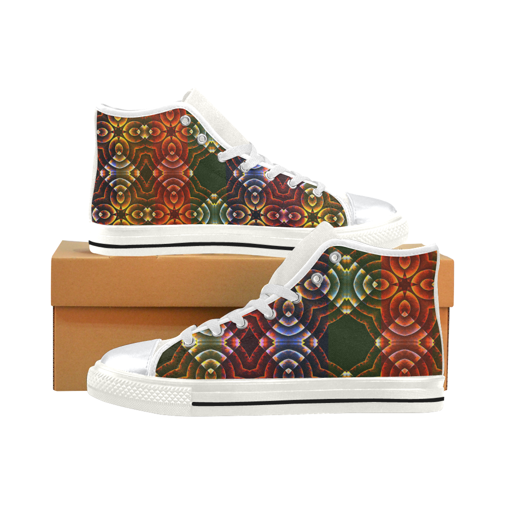 Batik Maharani #3 - Jera Nour High Top Canvas Women's Shoes/Large Size (Model 017)