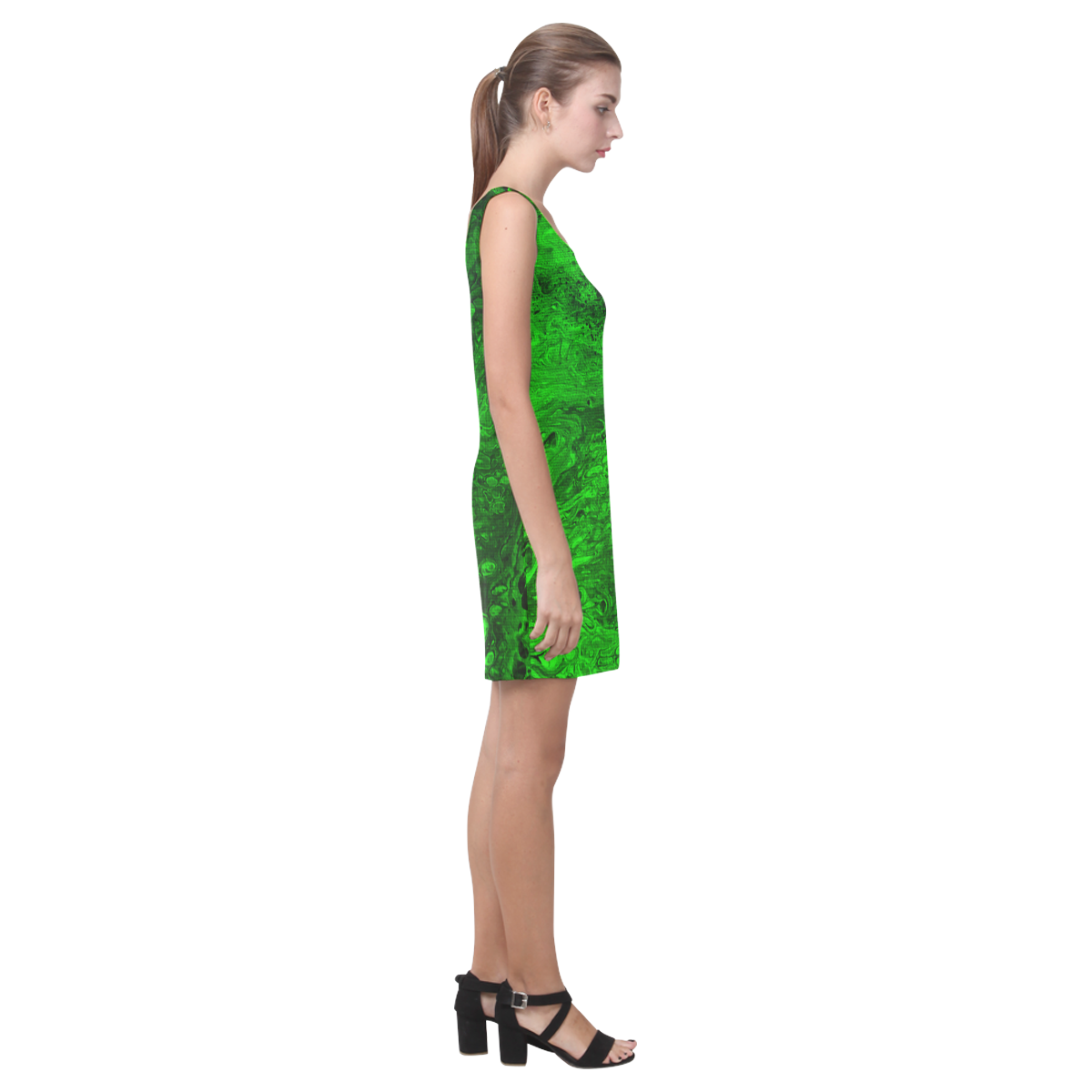 Secret Caves - Green Medea Vest Dress (Model D06)