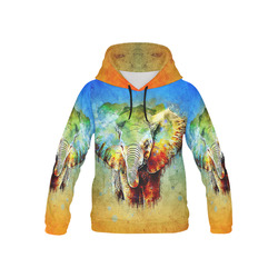 watercolor elephant All Over Print Hoodie for Kid (USA Size) (Model H13)