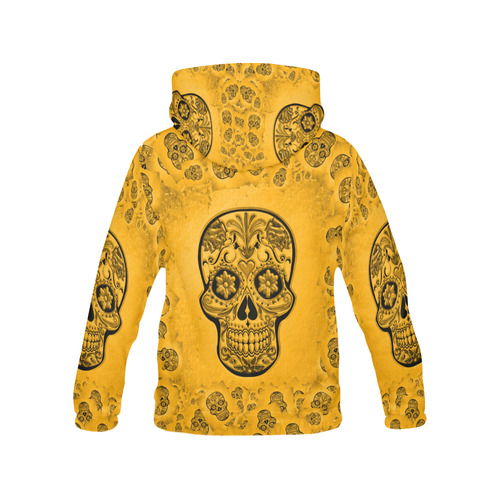 Skull20170252_by_JAMColors All Over Print Hoodie for Women (USA Size) (Model H13)