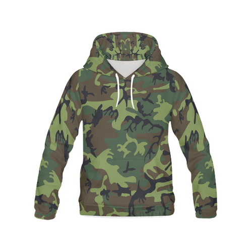Military Camouflage All Over Print Hoodie for Men (USA Size) (Model H13)