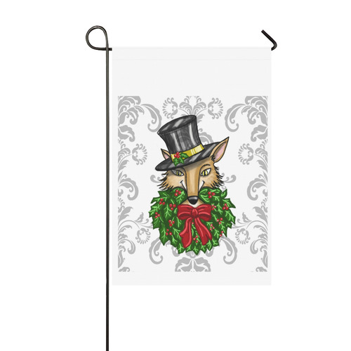 Christmas Fox Garden Flag 12‘’x18‘’（Without Flagpole）