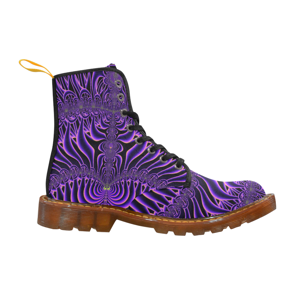 Exquisite Purple Sunset Fractal Abstract Martin Boots For Men Model 1203H