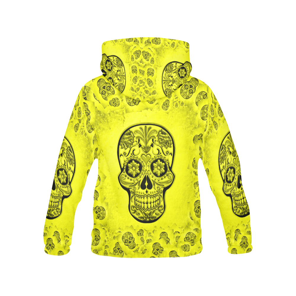 Skull20170253_by_JAMColors All Over Print Hoodie for Women (USA Size) (Model H13)
