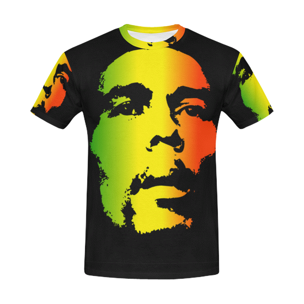 King Of Reggae Bob Marley All Over Print T-Shirt for Men (USA Size) (Model T40)