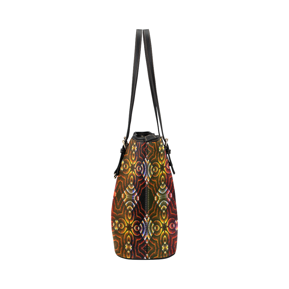 Batik Maharani #3 - Jera Nour Leather Tote Bag/Small (Model 1651)