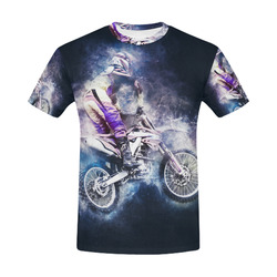 Motocross Motorcycle Motorbike All Over Print T-Shirt for Men (USA Size) (Model T40)
