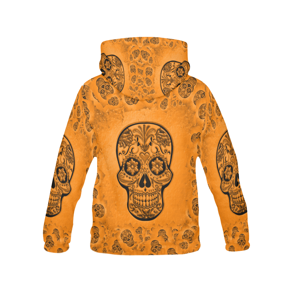 Skull20170251_by_JAMColors All Over Print Hoodie for Women (USA Size) (Model H13)