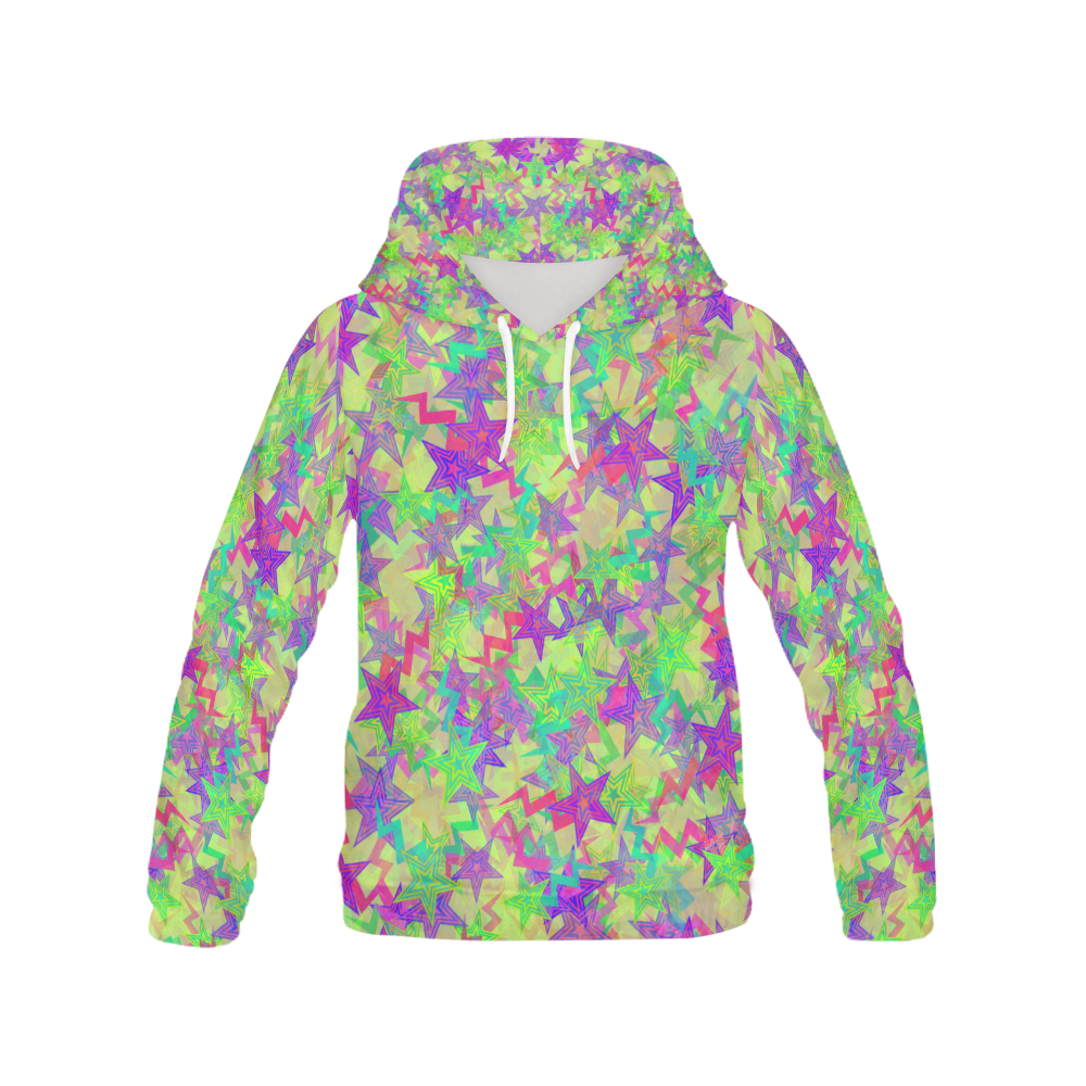 Shooting Stars All Over Print Hoodie for Women (USA Size) (Model H13)