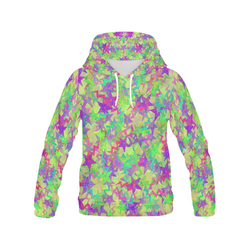 Shooting Stars All Over Print Hoodie for Women (USA Size) (Model H13)