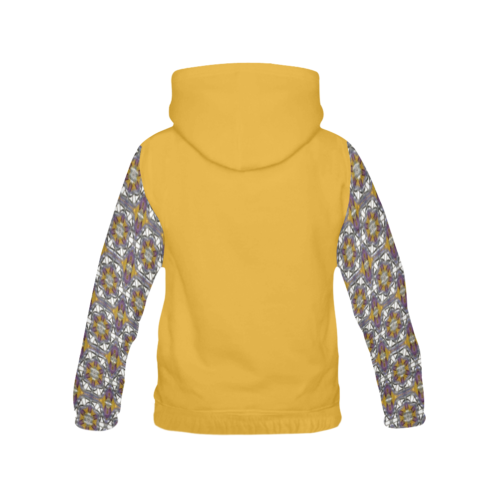 Golden Violet All Over Print Hoodie for Women (USA Size) (Model H13)