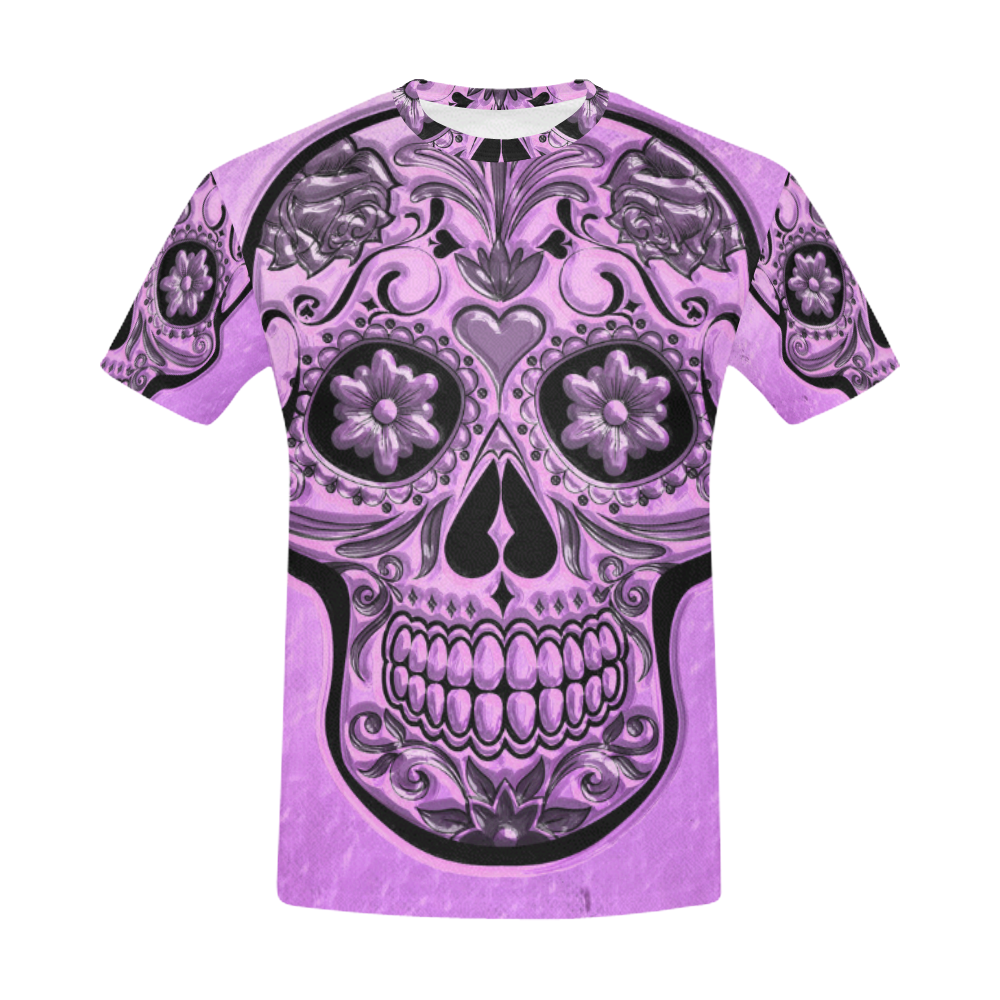 Skull20170489_by_JAMColors All Over Print T-Shirt for Men (USA Size) (Model T40)