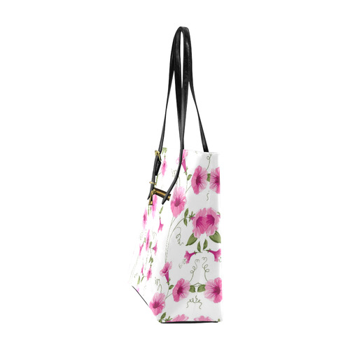 Pink Flowers Euramerican Tote Bag/Small (Model 1655)