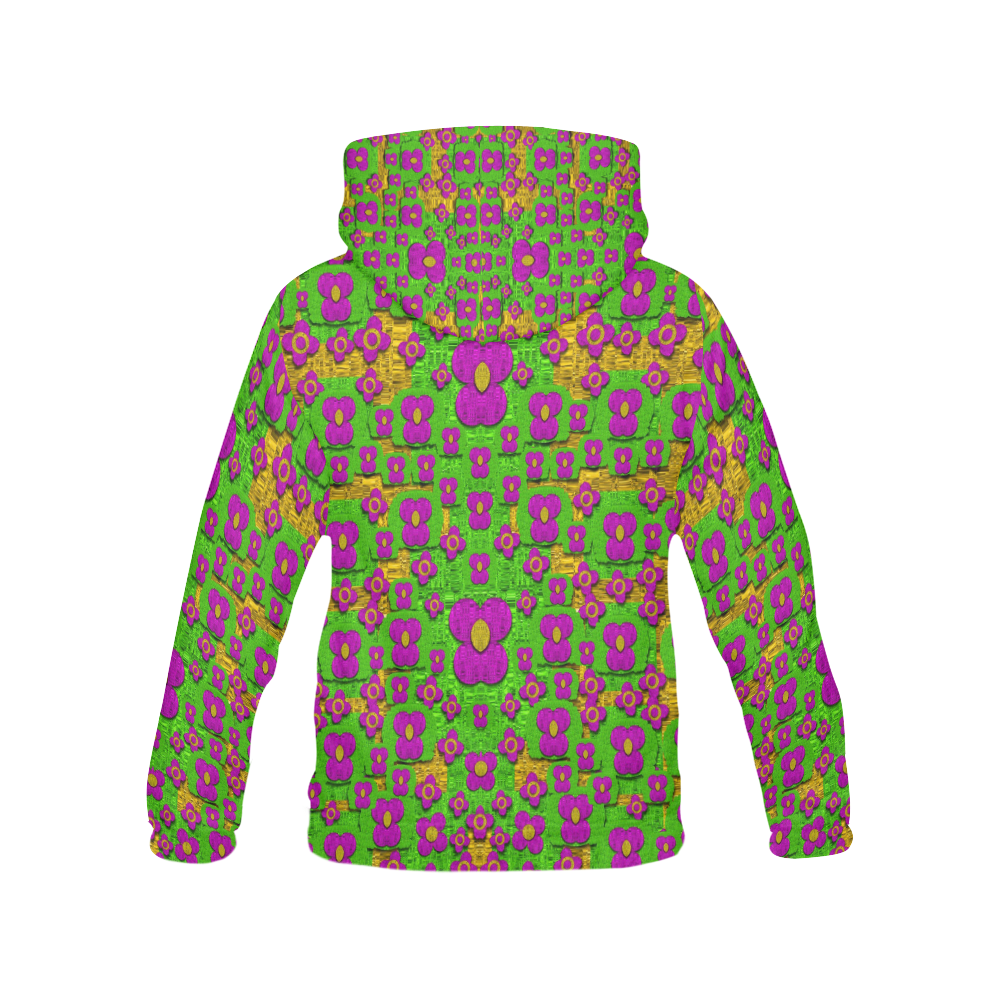 Flower Power POP Art All Over Print Hoodie for Men (USA Size) (Model H13)