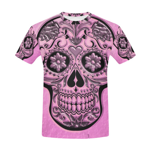 Skull20170490_by_JAMColors All Over Print T-Shirt for Men (USA Size) (Model T40)