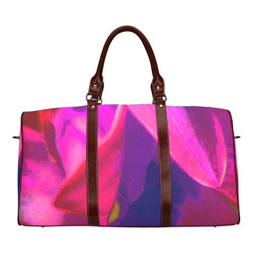 Hot Neon Flower Waterproof Travel Bag/Large (Model 1639)