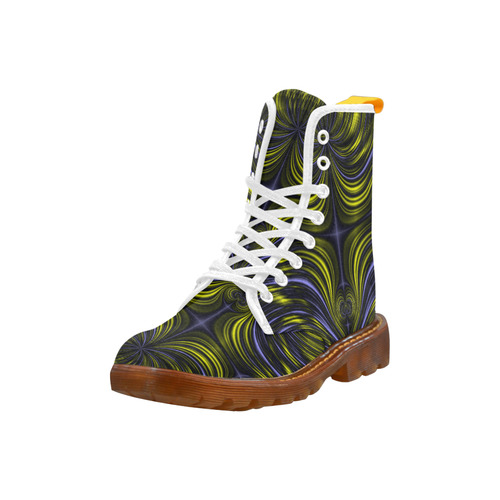 Northern Lights Aurora Borealis Fractal Abstract Martin Boots For Men Model 1203H