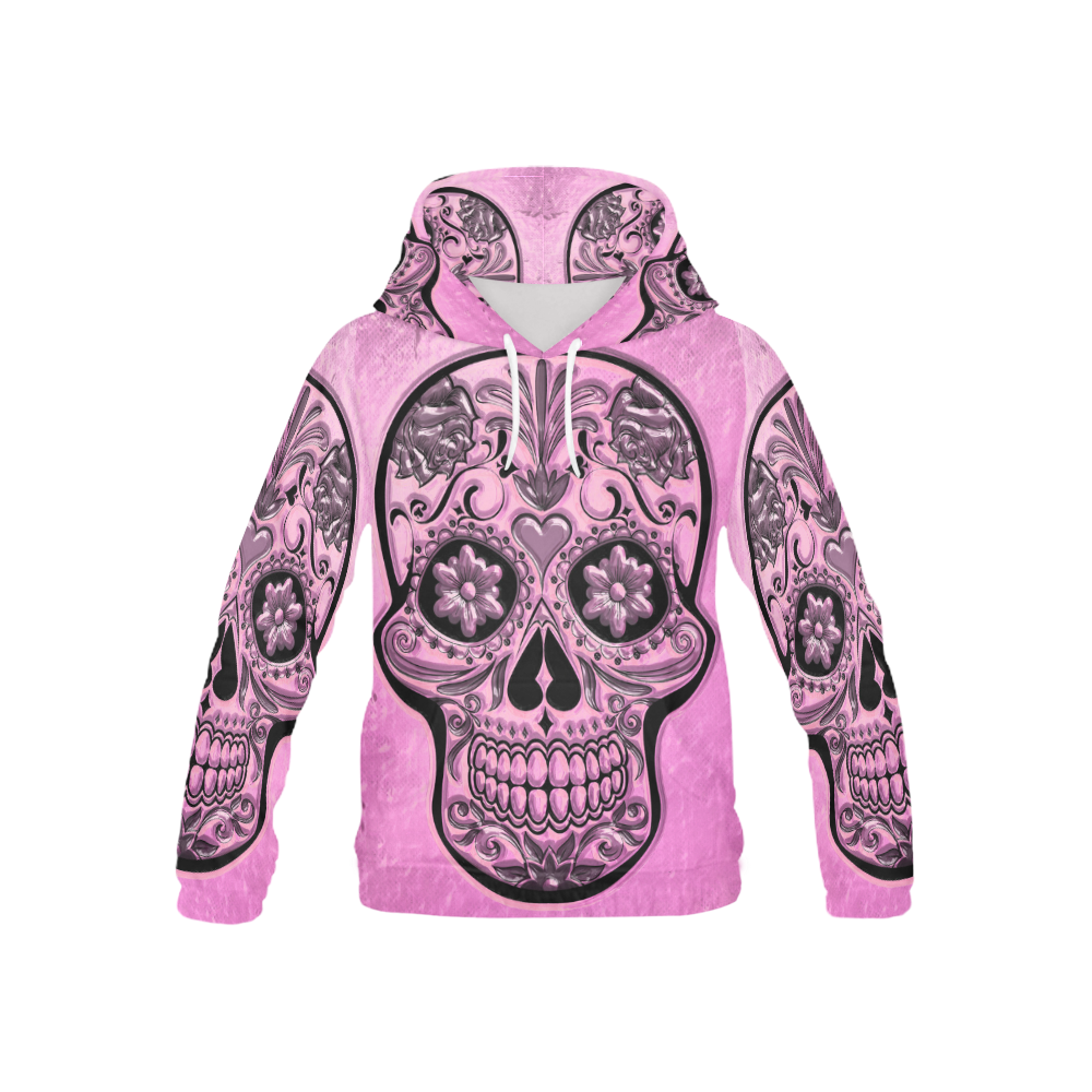 Skull20170490_by_JAMColors All Over Print Hoodie for Kid (USA Size) (Model H13)
