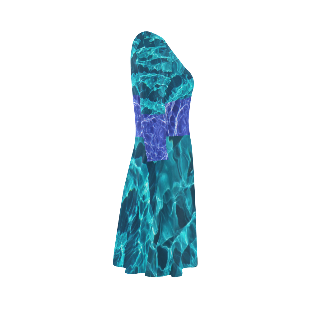 Aqua Mermaid Life 3/4 Sleeve Sundress (D23) | ID: D1442313