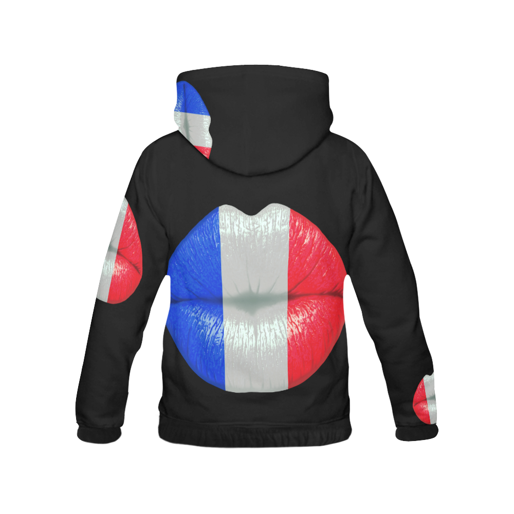 French smooch All Over Print Hoodie for Women (USA Size) (Model H13)