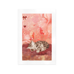 Sweet little sleeping kitten Art Print 13‘’x19‘’