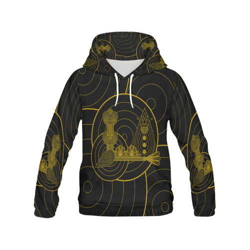 Gold and Black Art Deco All Over Print Hoodie for Men (USA Size) (Model H13)
