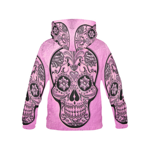 Skull20170490_by_JAMColors All Over Print Hoodie for Women (USA Size) (Model H13)