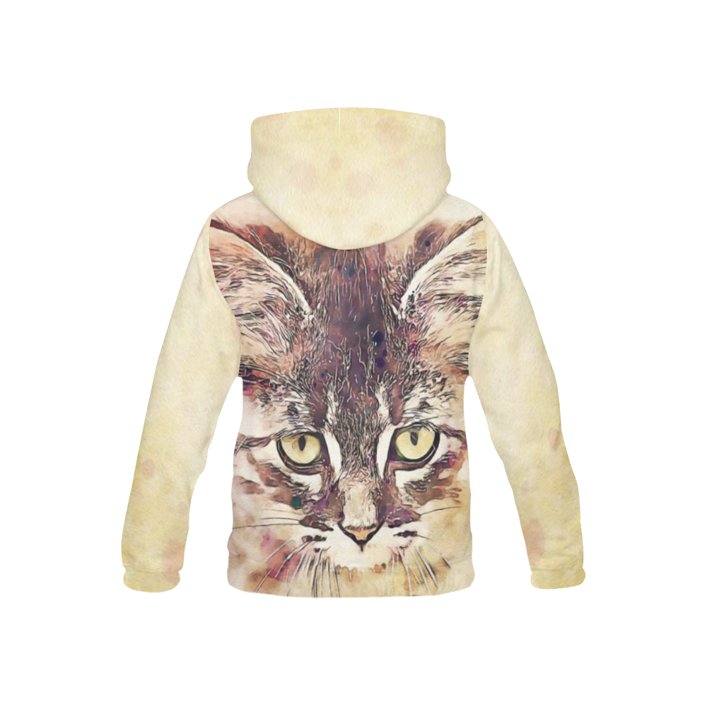 watercolor cat All Over Print Hoodie for Kid (USA Size) (Model H13)