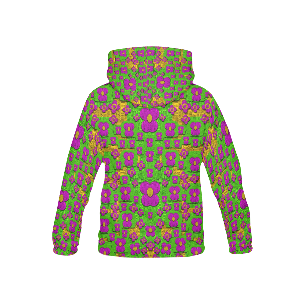 Flower Power POP Art All Over Print Hoodie for Kid (USA Size) (Model H13)