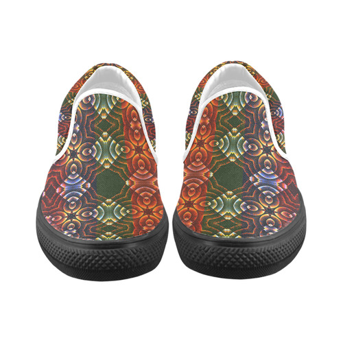 Batik Maharani #3 - Jera Nour Women's Unusual Slip-on Canvas Shoes (Model 019)