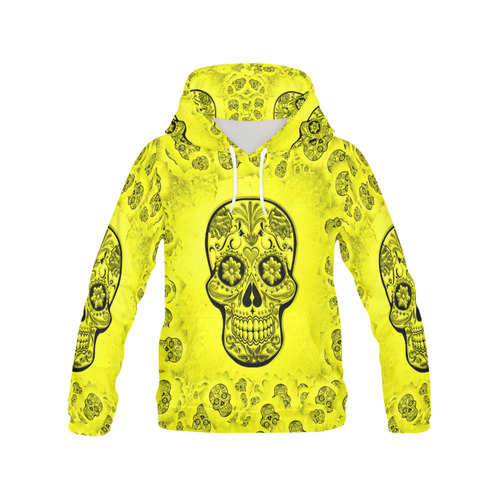 Skull20170253_by_JAMColors All Over Print Hoodie for Women (USA Size) (Model H13)