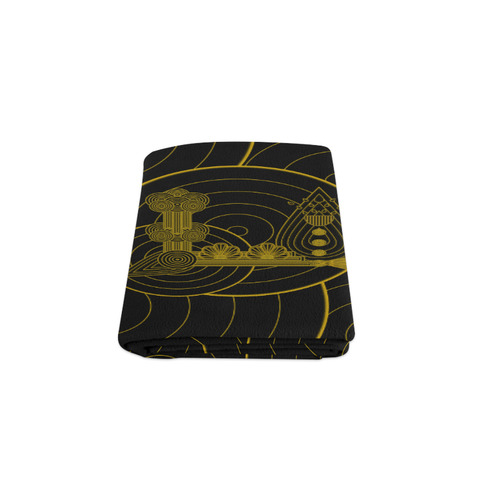 Gold and Black Art Deco Blanket 50"x60"