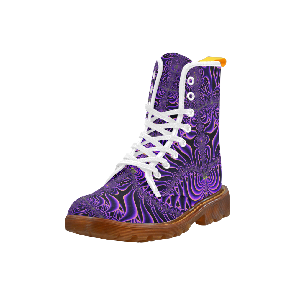 Exquisite Purple Sunset Fractal Abstract Martin Boots For Women Model 1203H
